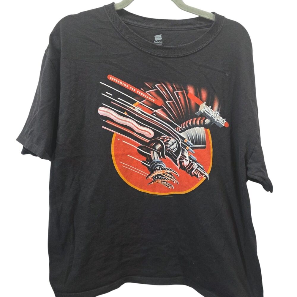 Judas Priest Screaming For Vengeance Band T Shirt XL Black Heavy Metal Tee